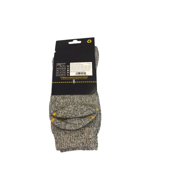 Dr Martens Airwair S/M 3-8 Merino Wool Blend Gray Marled Crew Socks - Picture 3 of 4